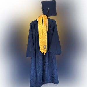 Northern Arizona University NAU cap, gown, sash, and tassle.